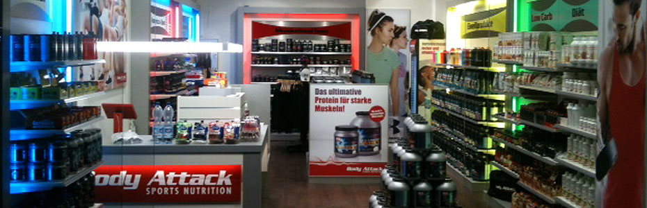 Sportnahrung kaufen im Body Attack Premium Store Leipzig